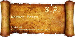 Werber Petra névjegykártya