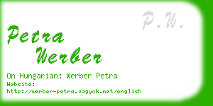 petra werber business card